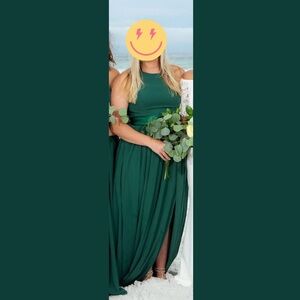 Azazie One Shoulder Green Dress